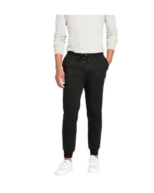 Polo Ralph Lauren Black Cuffed Logo Tech Jogging Bottoms for men