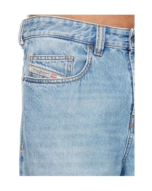 DIESEL Blue 2001 D-Macro Straight Leg Jeans for men