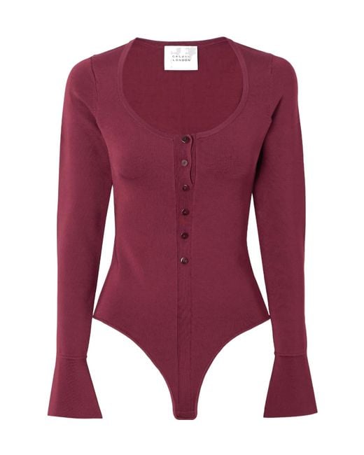 Galvan Purple Stretch Crepe Blazer With Satin Trim
