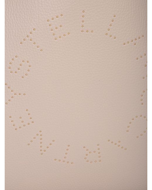 Stella McCartney Natural Logo Studded Open-Top Tote Bag