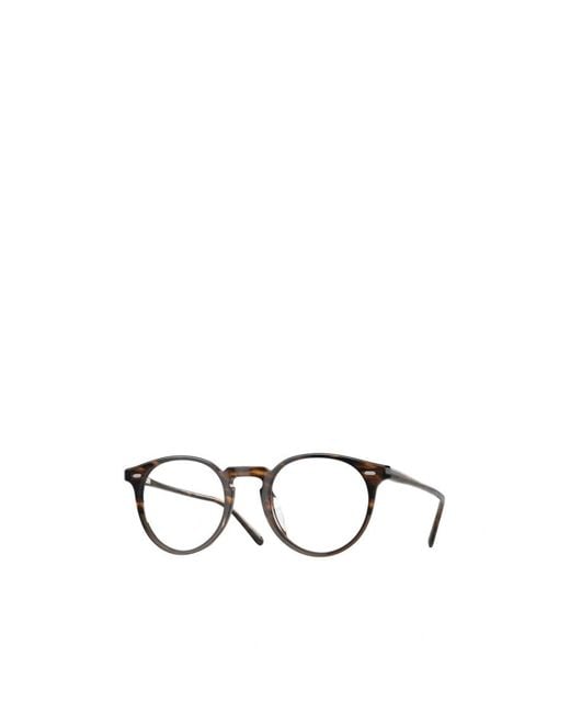 Oliver Peoples White Round Logo Flat Mirror for men