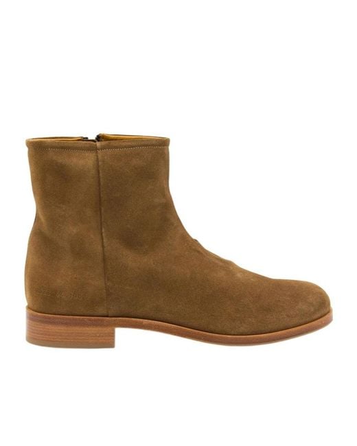 Common Projects Brown Zippered Suede Boot for men