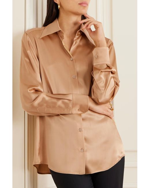 Dolce & Gabbana Natural Buttoned Satin Shirt