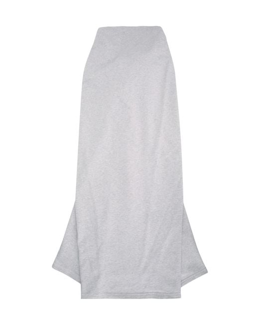 Magda Butrym Gray Draped Knot Maxi Skirt