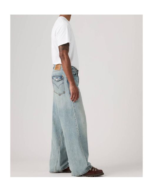 Levi's Blue Twisted Baggy Wide Leg Jeans for men