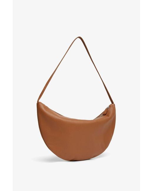 The Row Brown Small Izzy Shoulder Bag