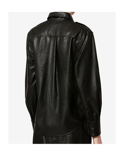 Isabel Marant Black Isabel Marant Étoile Noee Faux Leather Shirt