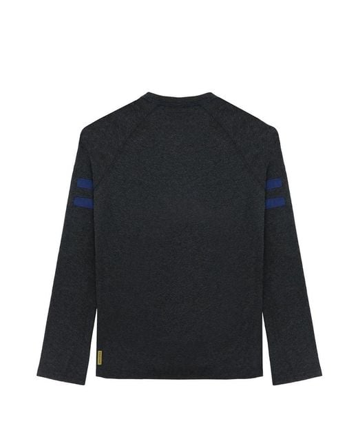 Armani Jeans Blue T-Shirt With Round Neck And Long Sleeves for men