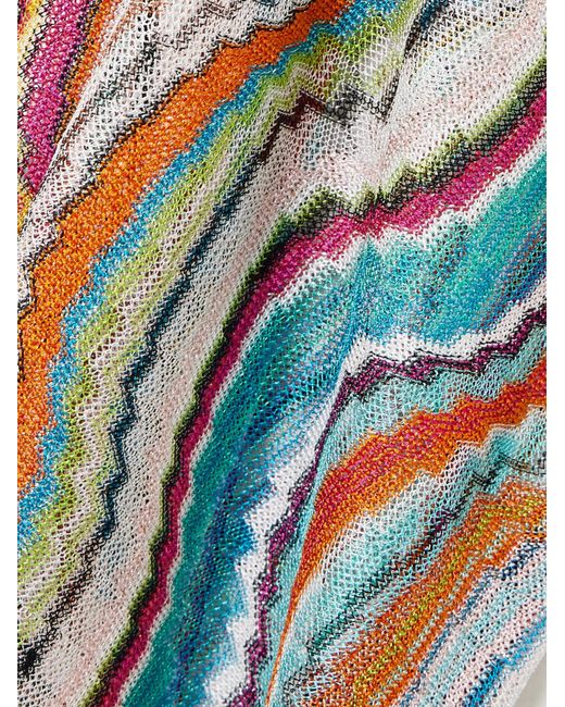Missoni White Wave Lamé Midi Dress