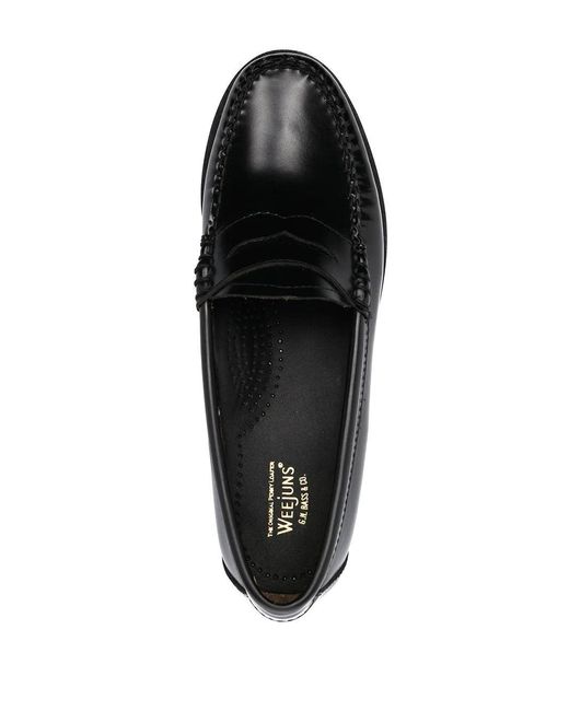 G.H.BASS Black 'Weejuns Penny' Loafers