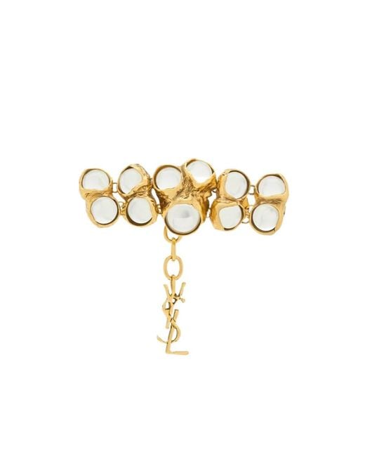 Saint Laurent Metallic Bubble Cabochon Bracelet