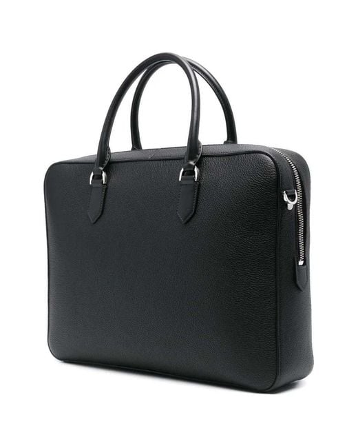 Tom Ford Black Top Handle Briefcase for men