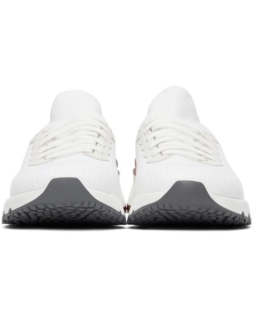 Brunello Cucinelli White Knit Sneakers for men