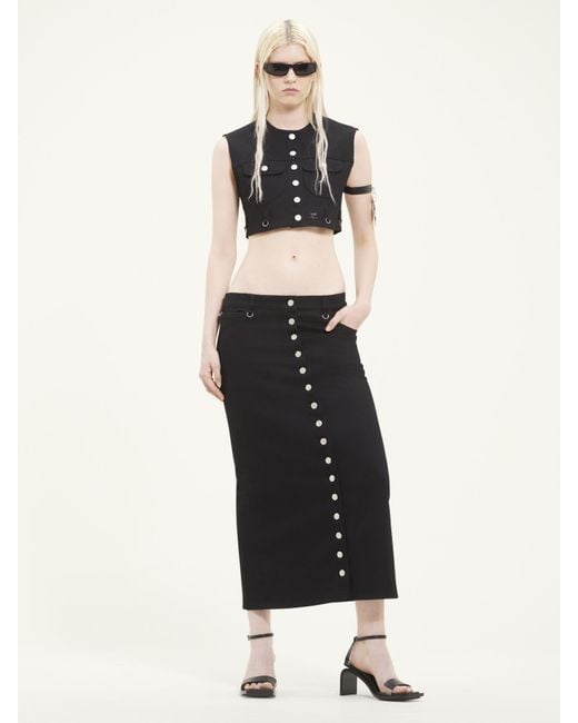 Courreges Black Courrèges Multiflex Denim Skirt