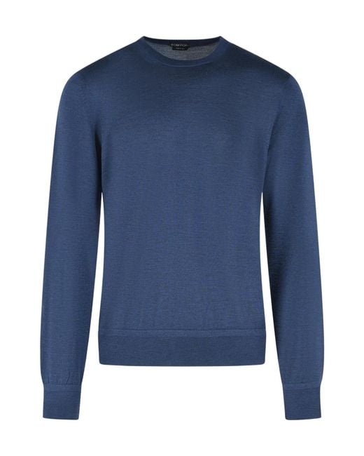 Tom Ford Blue Crew-Neck Sweater for men