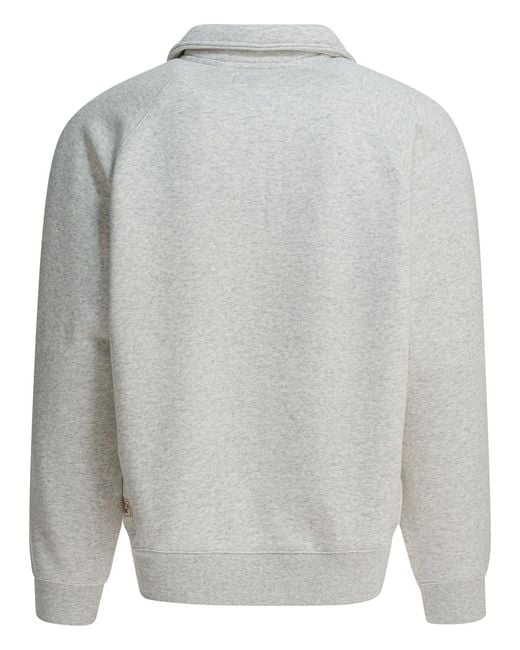 Stussy Gray Long-Sleeved Sweatshirt for men