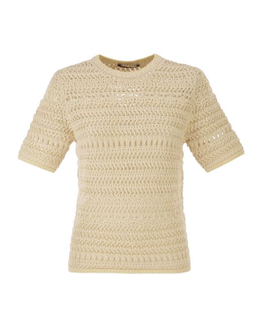 Fabiana Filippi Natural Short-Sleeved Jumper