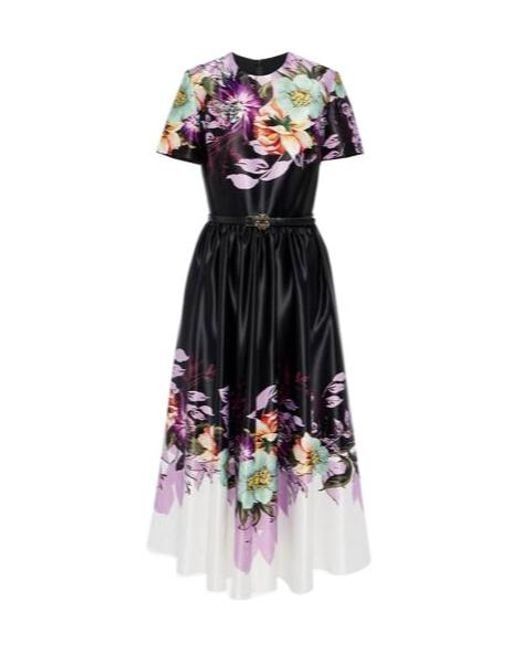 Elie Saab White Floral Midi Dress