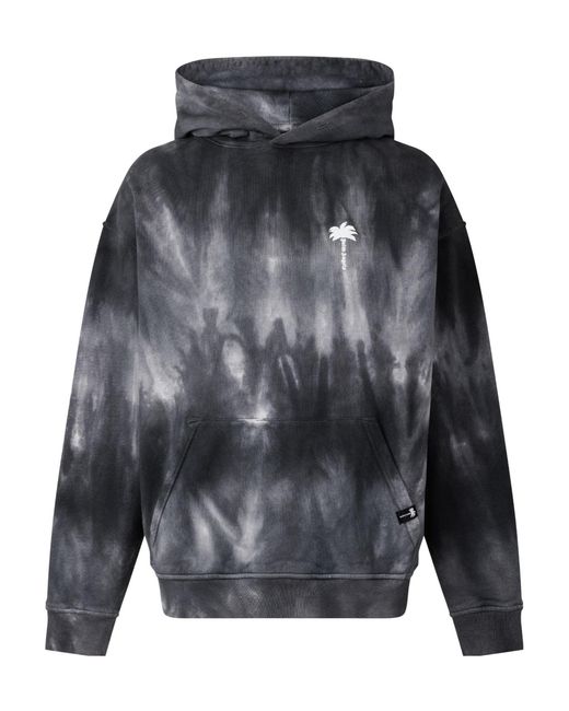 Palm Angels Gray Minimalist Dyed Hoodie for men