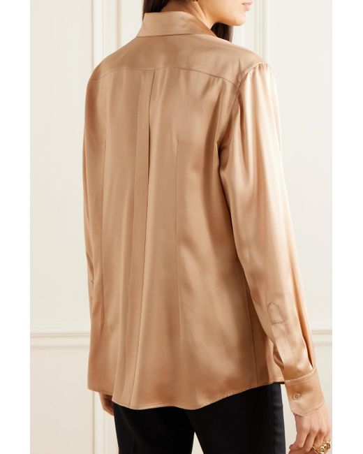 Dolce & Gabbana Natural Buttoned Satin Shirt