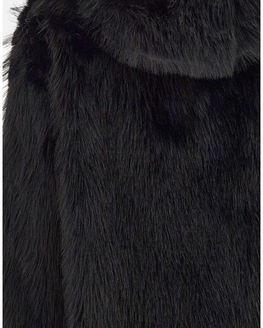 Kaos Blue Faux Fur Coat