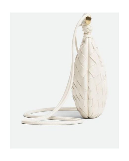 Bottega Veneta White Intrecciato Mini Sardine Bag