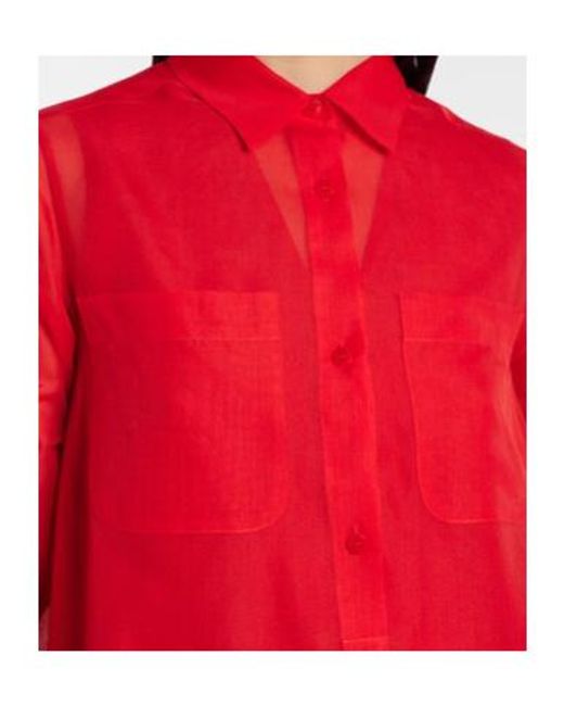 Altuzarra Red Sissy Silk Shirt Dress