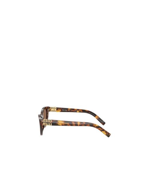Miu Miu White Eyewear Cat-Eye Sunglasses