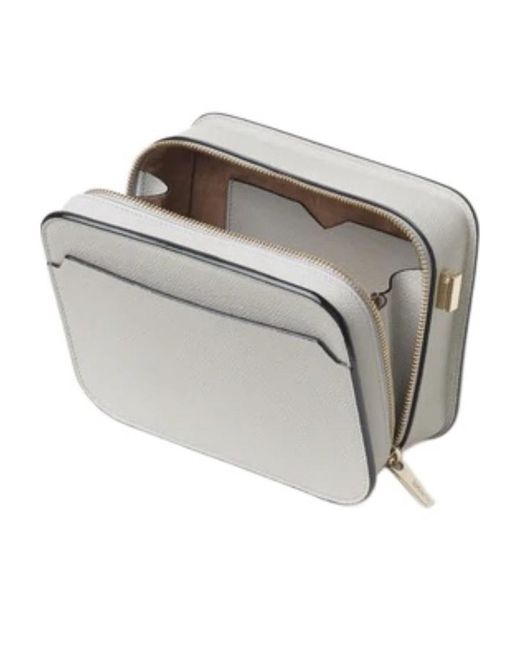 Valextra Gray Logo Shoulder Bag