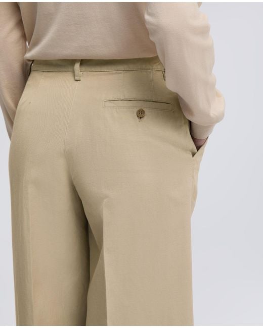 Aspesi Natural High-Waisted Wide-Leg Casual Pants