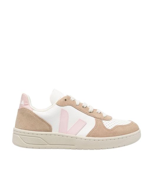 Veja Natural V-10 Chromefree Low-Top Sneakers