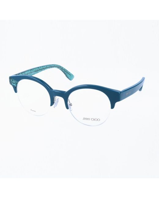 Jimmy Choo Blue Eyewear Round Frame Glasses
