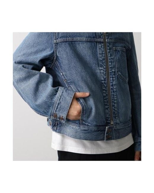 Céline Blue Long-Sleeved Denim Jacket for men
