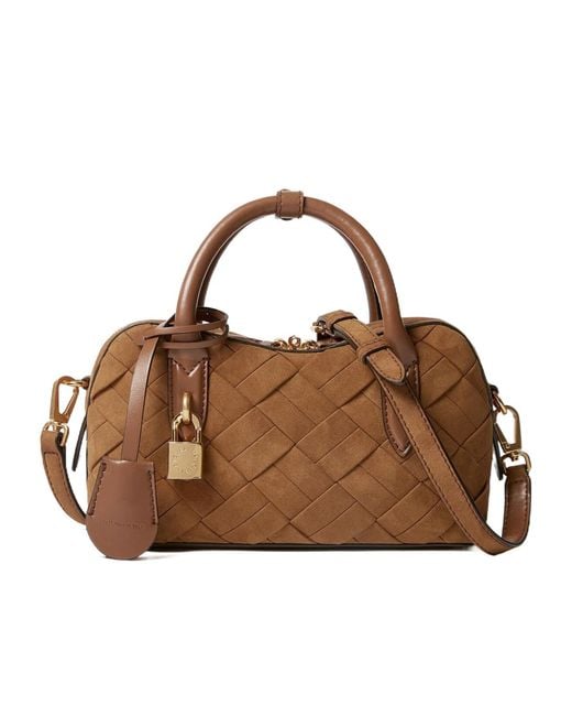Stella McCartney Brown Ryder Woven Crossbody Bag