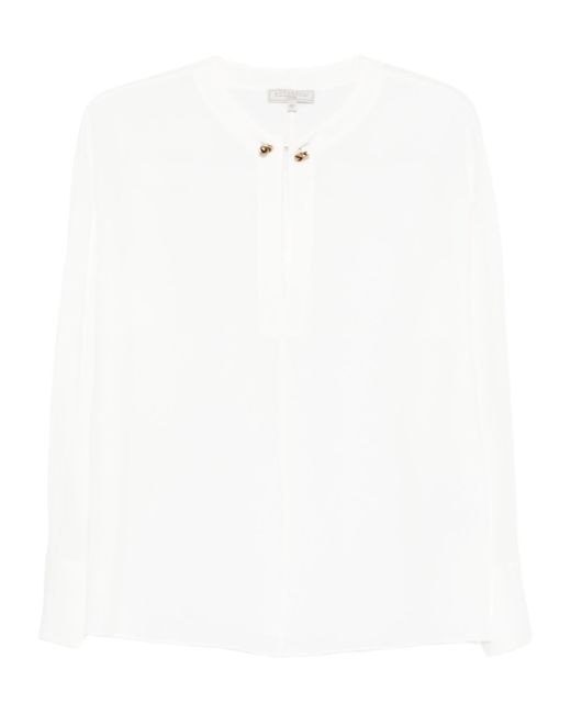 Antonelli White Pleat-Back Shirt
