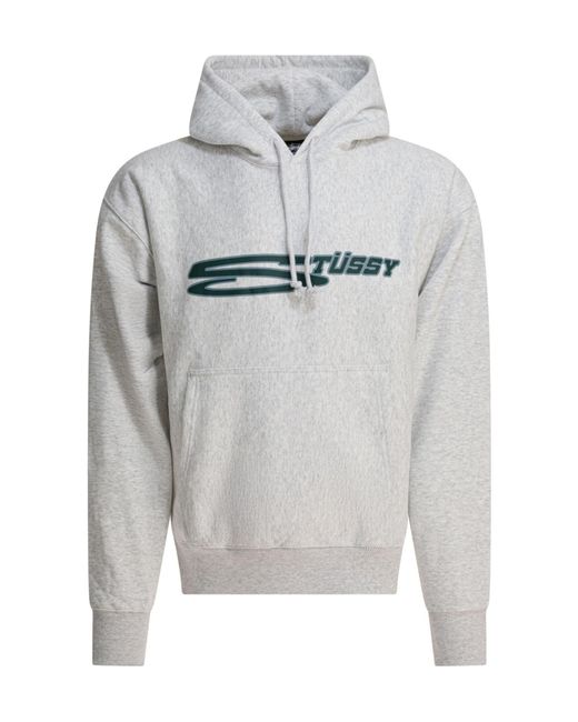 Stussy Gray Stüssy Logo Hoodie Sweater for men