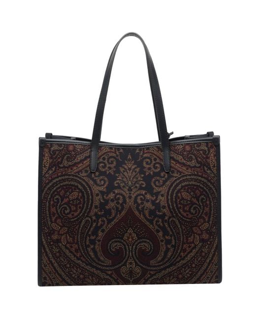 Etro Black Large Love Trotter Bag