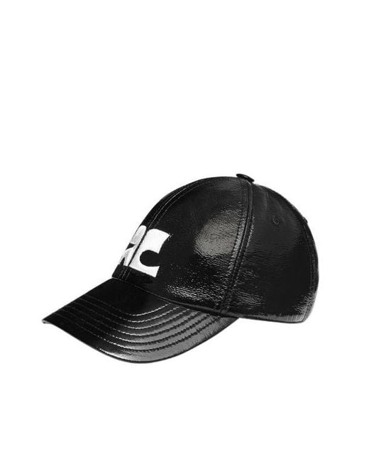 Courreges Black Courrèges Ac Logo Detailed Baseball Cap for men