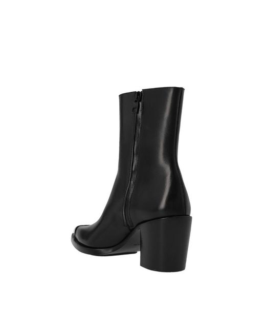 McQueen Black Pointed Toe Boots