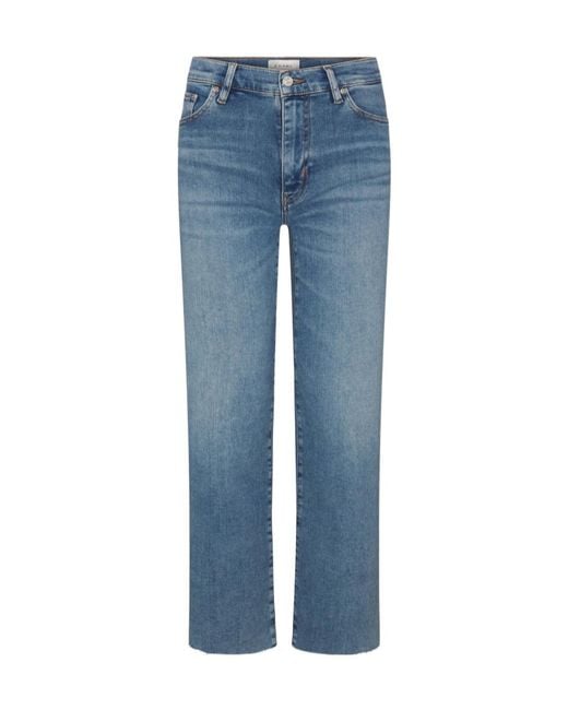 FRAME Blue The Mello Straight-Leg Jeans