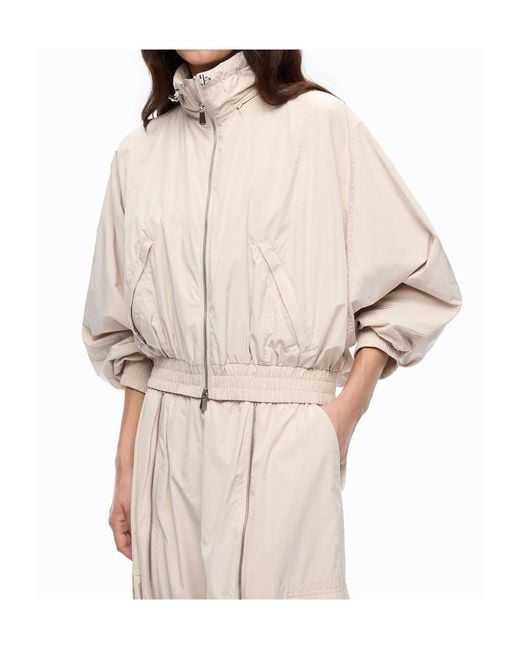 Pinko Natural Oversized Blouson Jacket With Drawstring