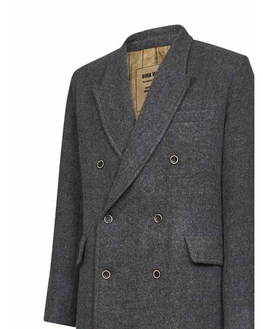 Uma Wang Gray Long-Sleeved Coat for men