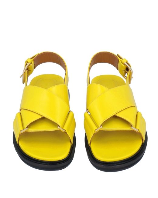 Marni Yellow Slingback Sandals