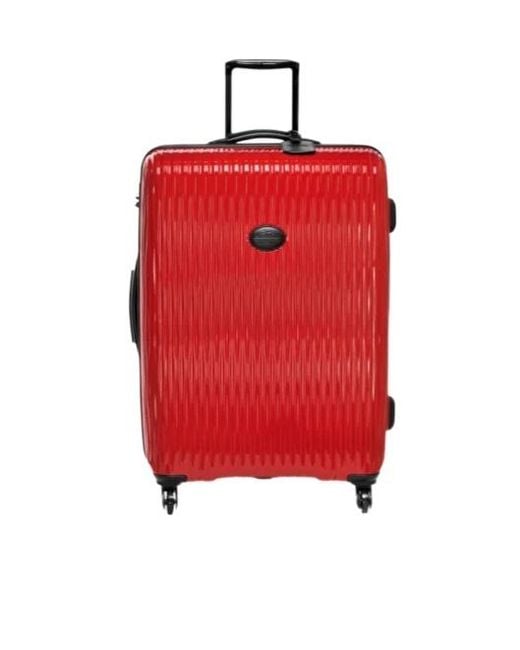 Longchamp Red Wheeled Trolley for men