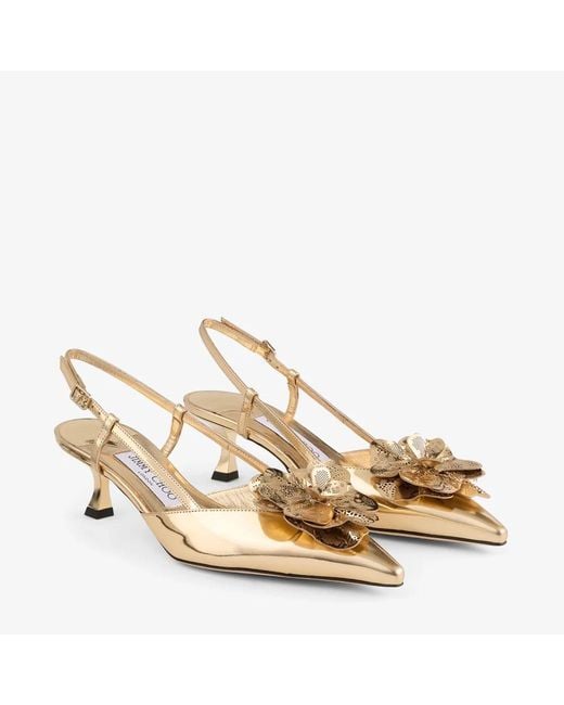Jimmy Choo Metallic Mimmi Sling Back 50 High Heels
