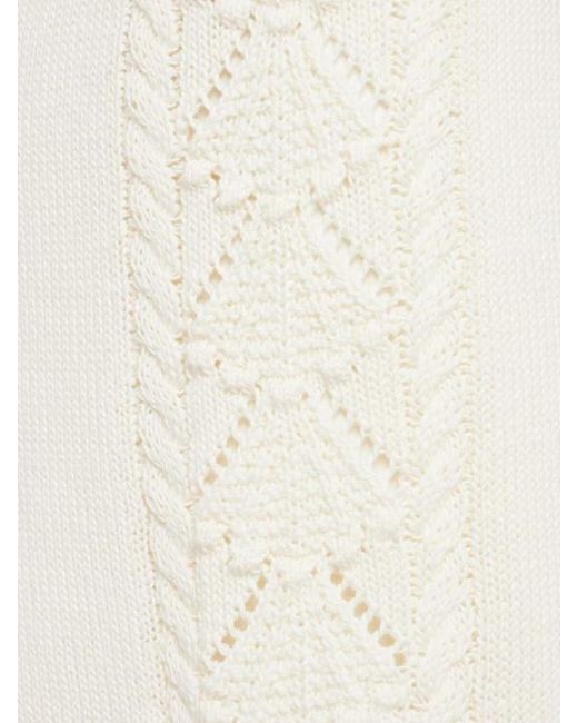 Loulou de Saison White Andel Embroidered Knit Shorts