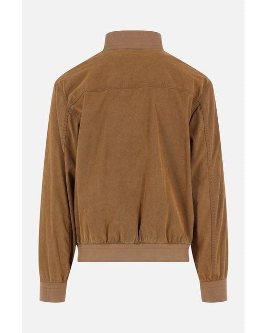 Aspesi Brown Stand-Up Collar Casual Jacket for men