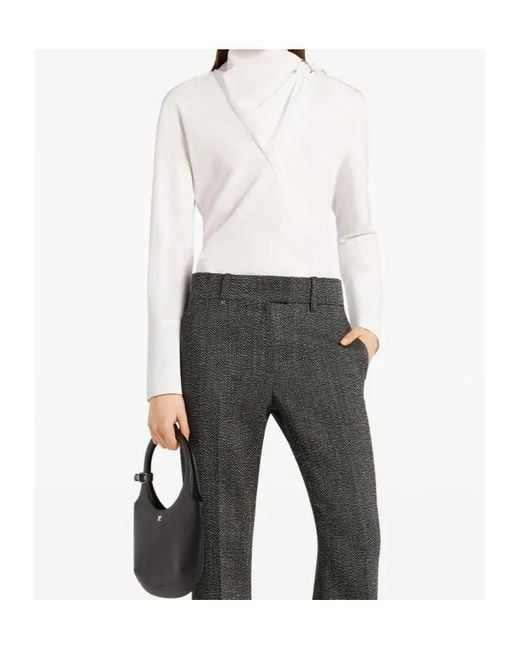 Courreges White Cotton Asymmetric Blouse
