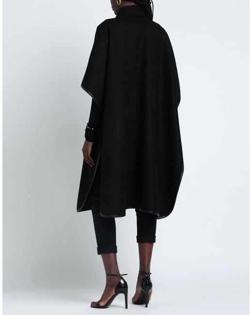 Saint Laurent Black Fashionable Solid Color Sleeveless Flannel Coat