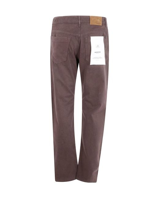 Incotex Gray Five-Pocket Trousers for men